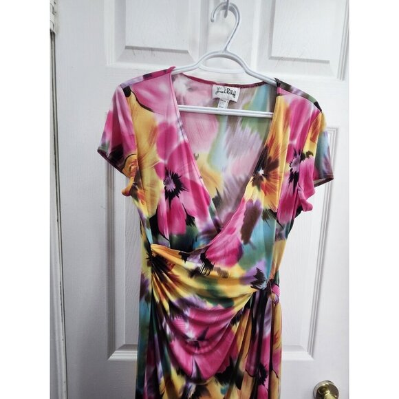 Joseph Ribkoff Floral Faux Wrap Dress Size 10 - Picture 8 of 11